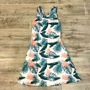 Kyodan Outdoor Women’s Size XS Tropical Floral   Dress, Pockets, Shelf‎ Bra